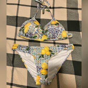 *3 for $15* Primark lemon print bikini, size 8-10